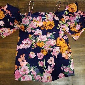 Brand New PS Kate Floral Cold Shoulder Top